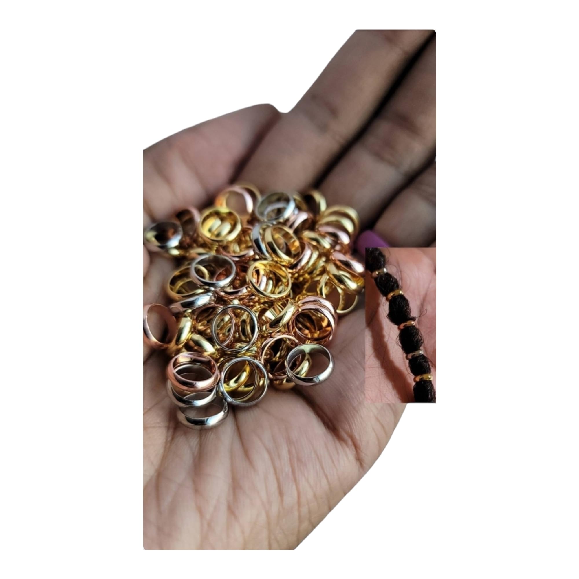 Bead It Wear It Love It | 10 Stainless Steel Hair Beads for Locs & Braids Copper 6mm