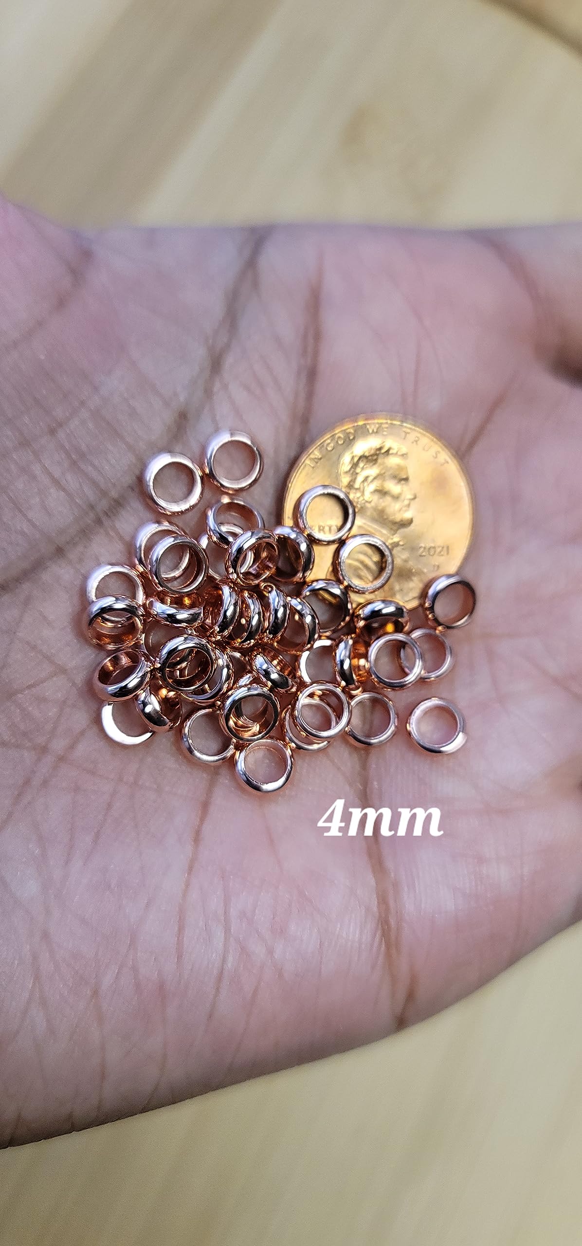 Bead It Wear It Love It | 10 Stainless Steel Hair Beads for Locs & Braids (Copper, 4mm)