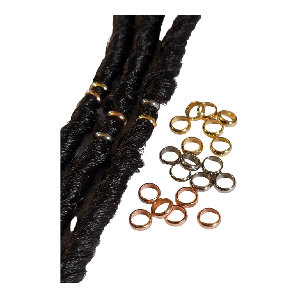 Bead It Wear It Love It | 10 Stainless Steel Hair Beads for Locs & Braids (Copper, 4mm)