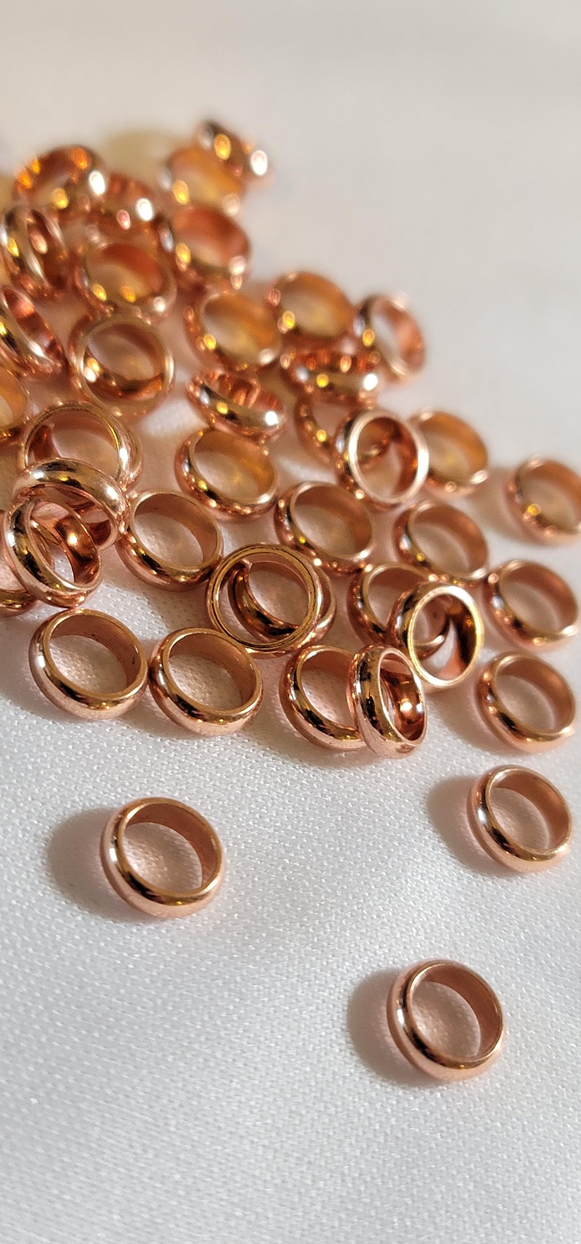 Bead It Wear It Love It | 10 Stainless Steel Hair Beads for Locs & Braids Copper 6mm