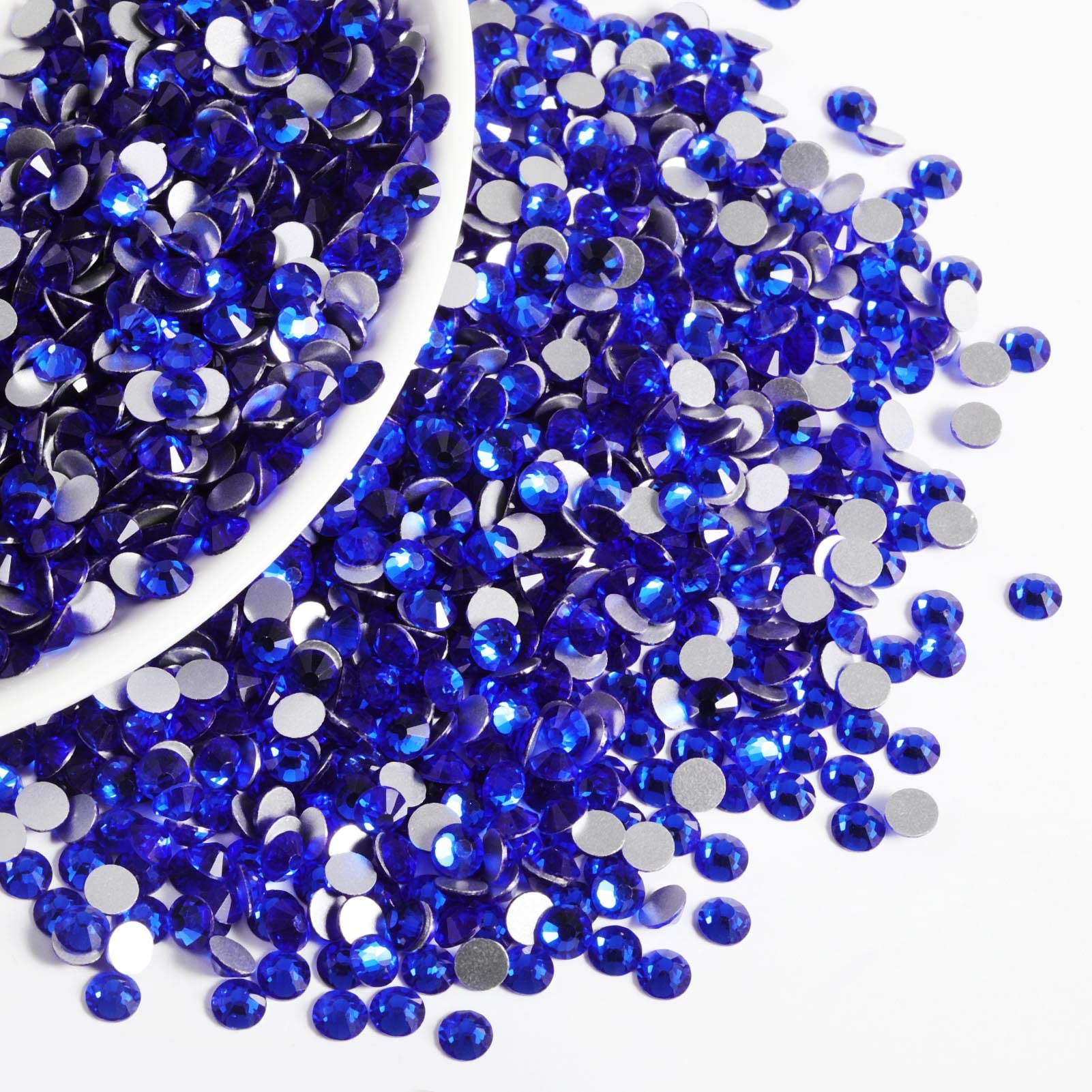 Beadsland Flatback Rhinestones Bulk – 14400pcs Sapphire SS8 2.3–2.5mm for Nails, Crafts & DIY