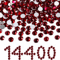 BEADSLAND Dark Siam Flatback Rhinestones Bulk - 14,400pcs SS6 1.9-2.1mm for Nails, Crafts, Clothes