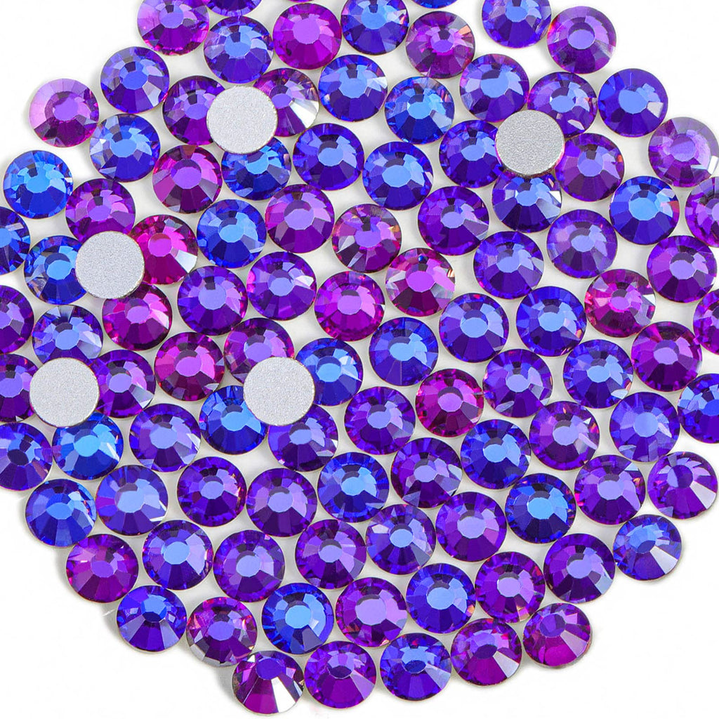 BEADSLAND Beadsland Flat Back Crystal Rhinestones – Purple Velvet 10mm SS50 (144pcs) for Nail Art & Crafts