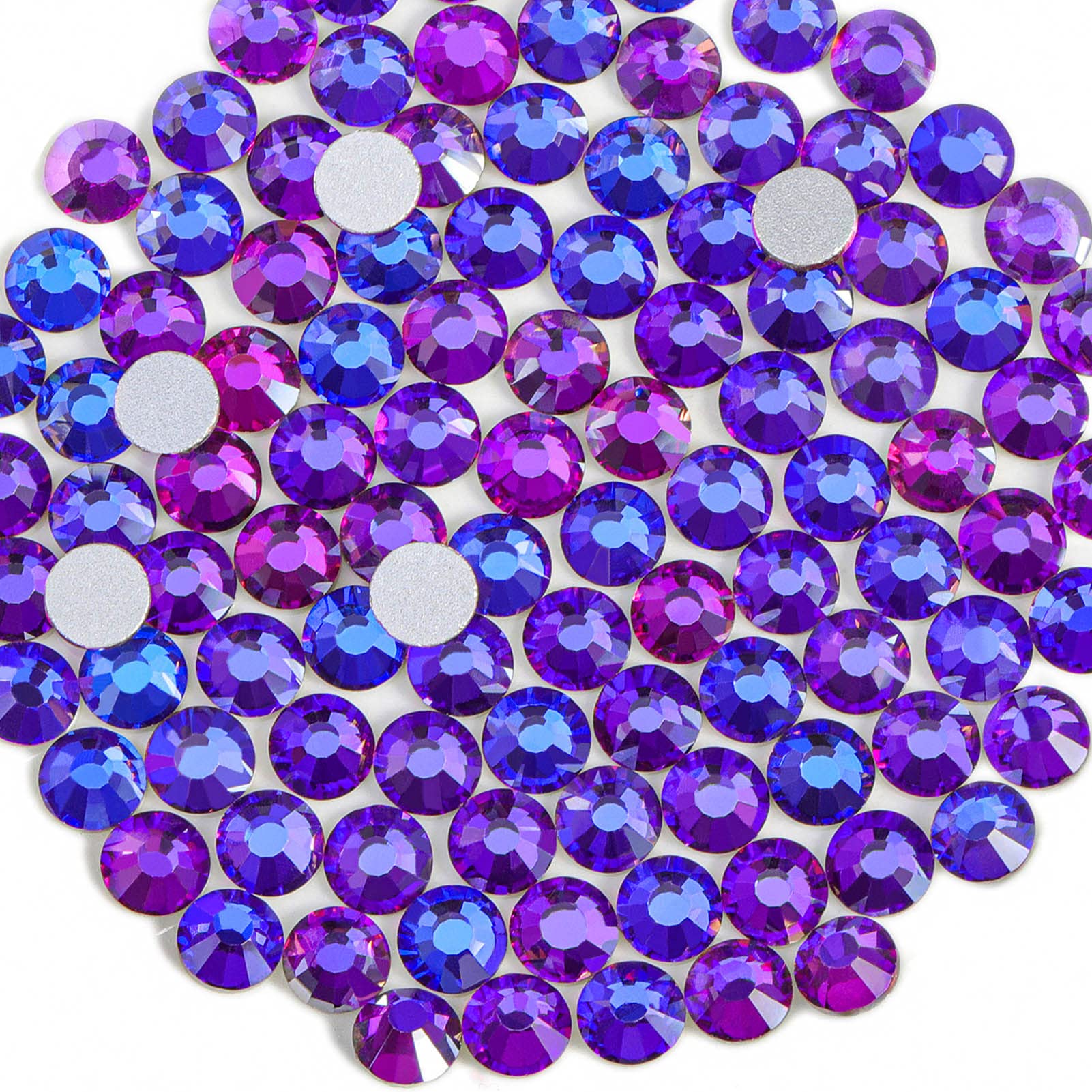 BEADSLAND Beadsland Flat Back Crystal Rhinestones – Purple Velvet 10mm SS50 (144pcs) for Nail Art & Crafts