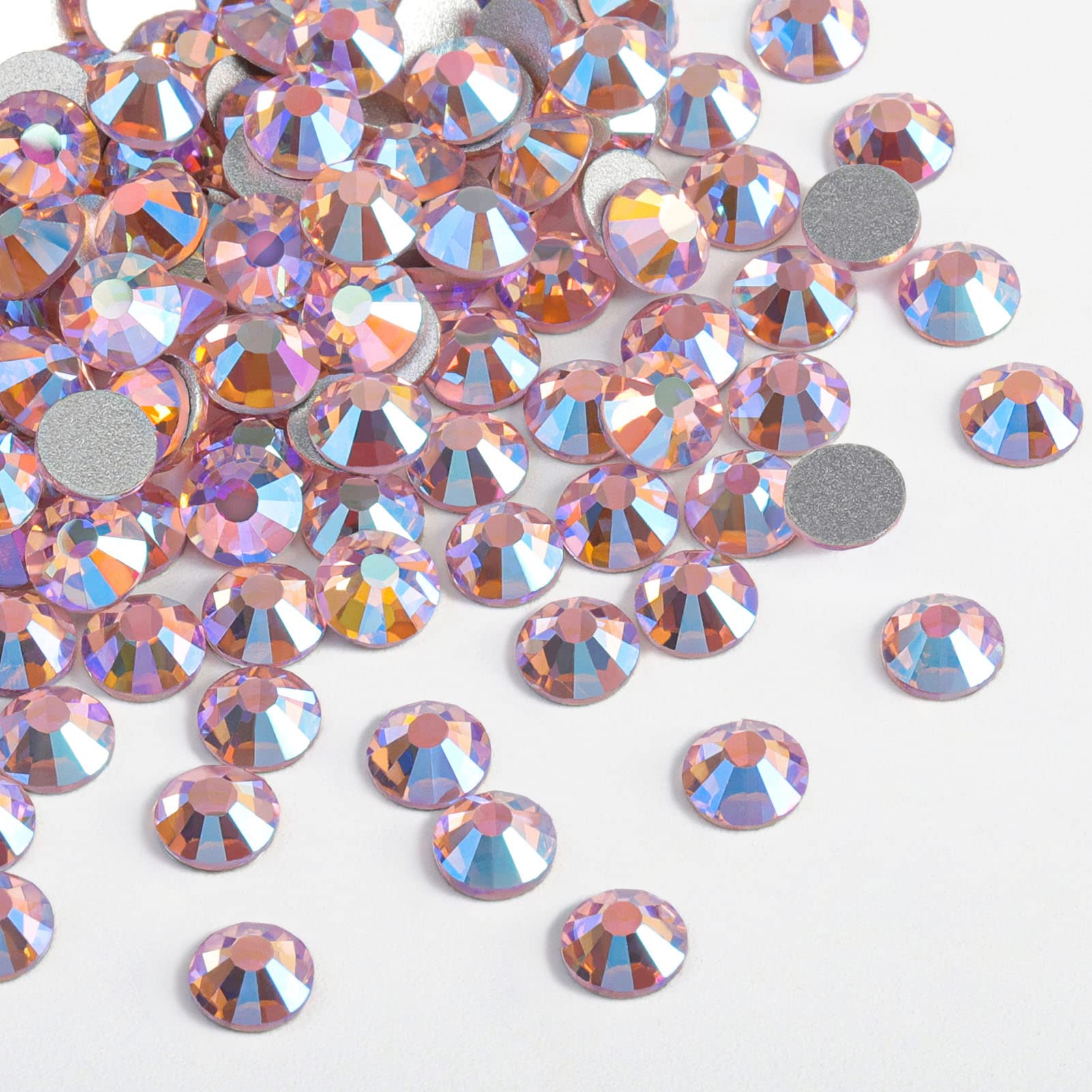 Beadsland 2880 Light Pink AB Flat Back Rhinestones SS16 3.8-4.0mm for Nail Art & Crafts