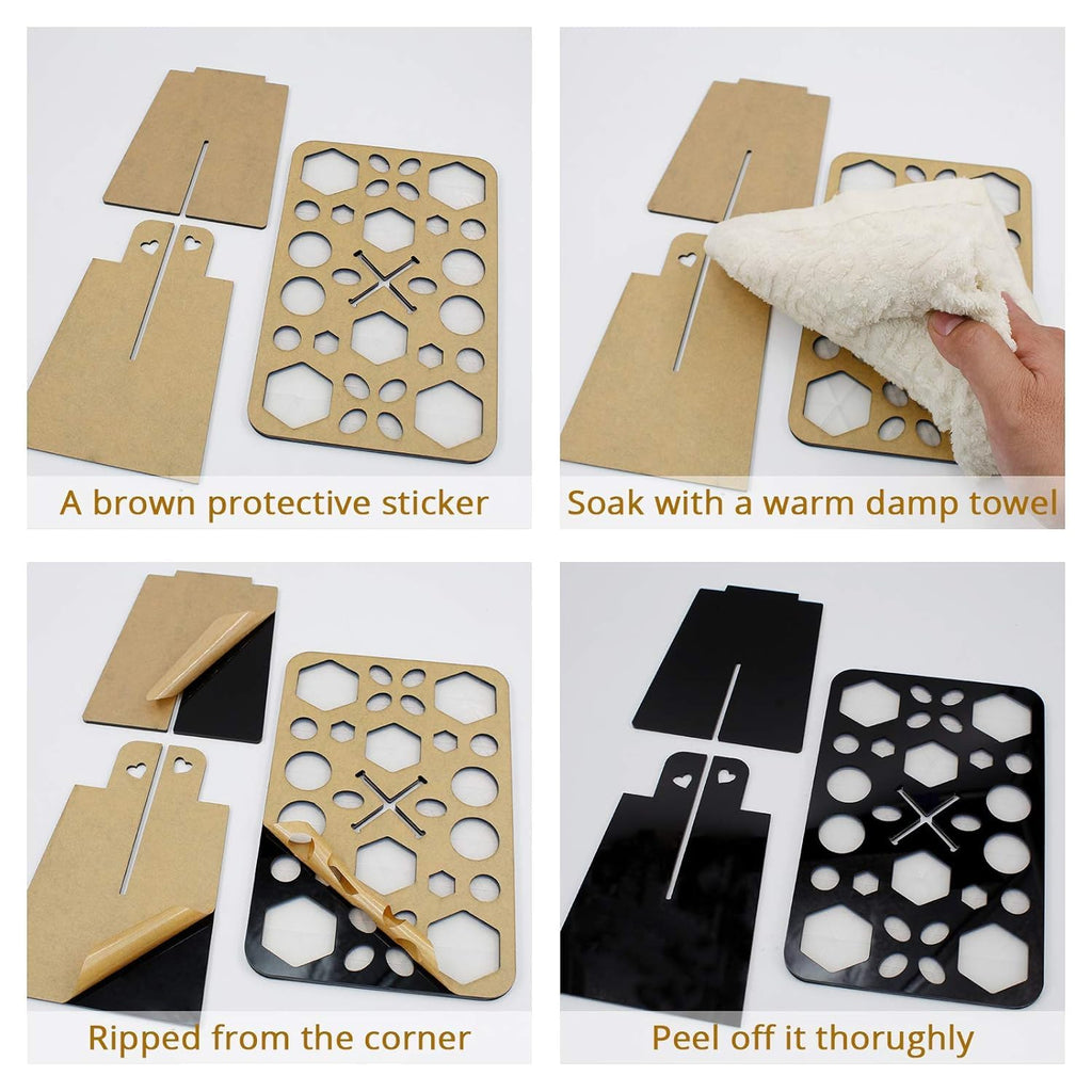 BEAKEY 28-Hole Collapsible Makeup Brush Drying Rack – Black
