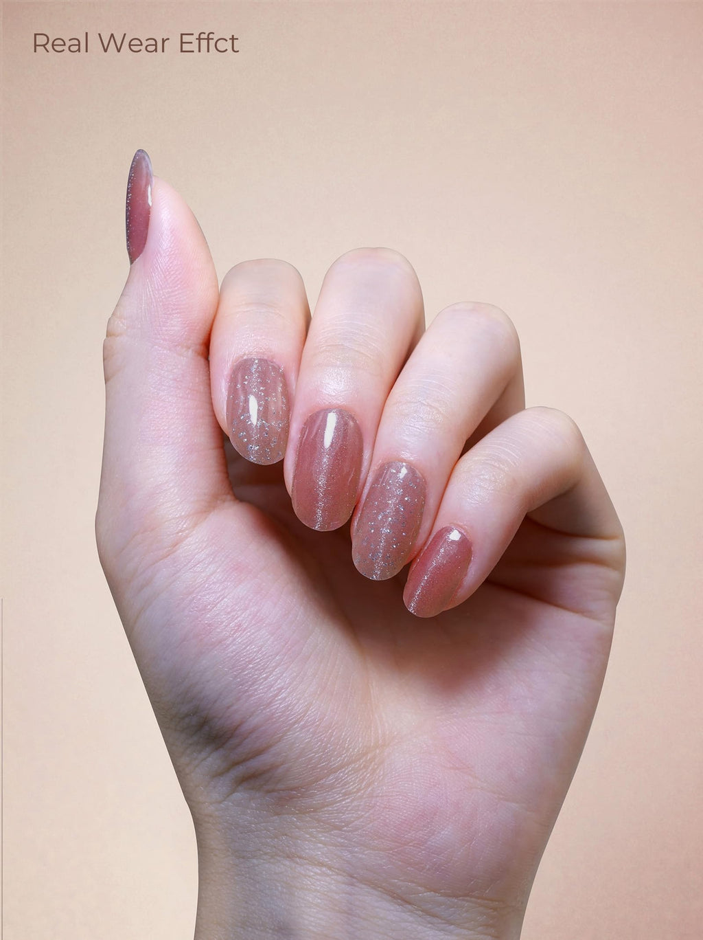 Beaolata Pre-Cured Gel Nail Strips – 44pcs, No UV Light, Salon-Quality Finish, Easy Apply & Remove | Starry Pink Sky