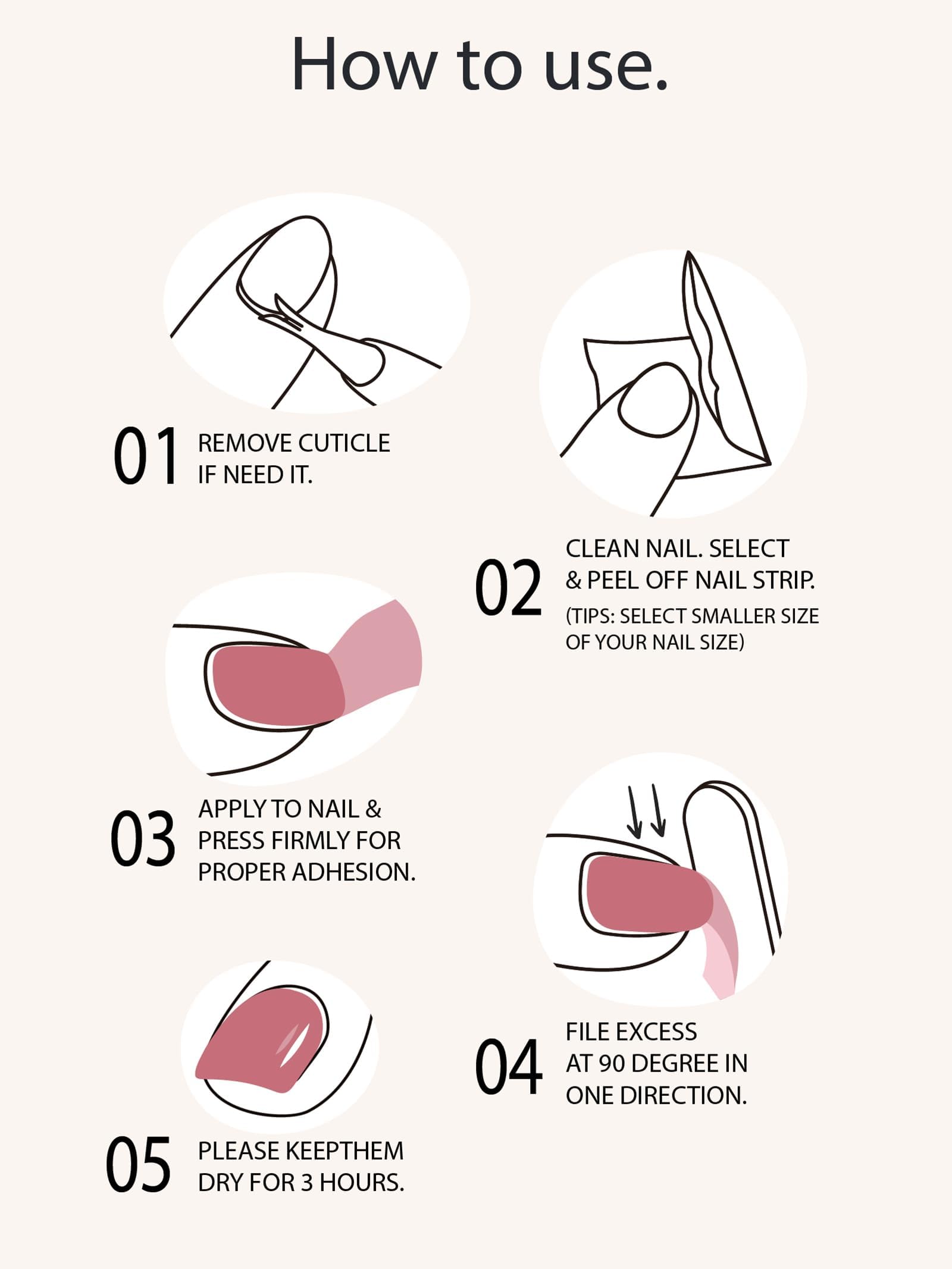 Beaolata Pre-Cured Gel Nail Strips – 44PCS, Salon-Quality Polish, No UV Light Needed (Tropical Pink)
