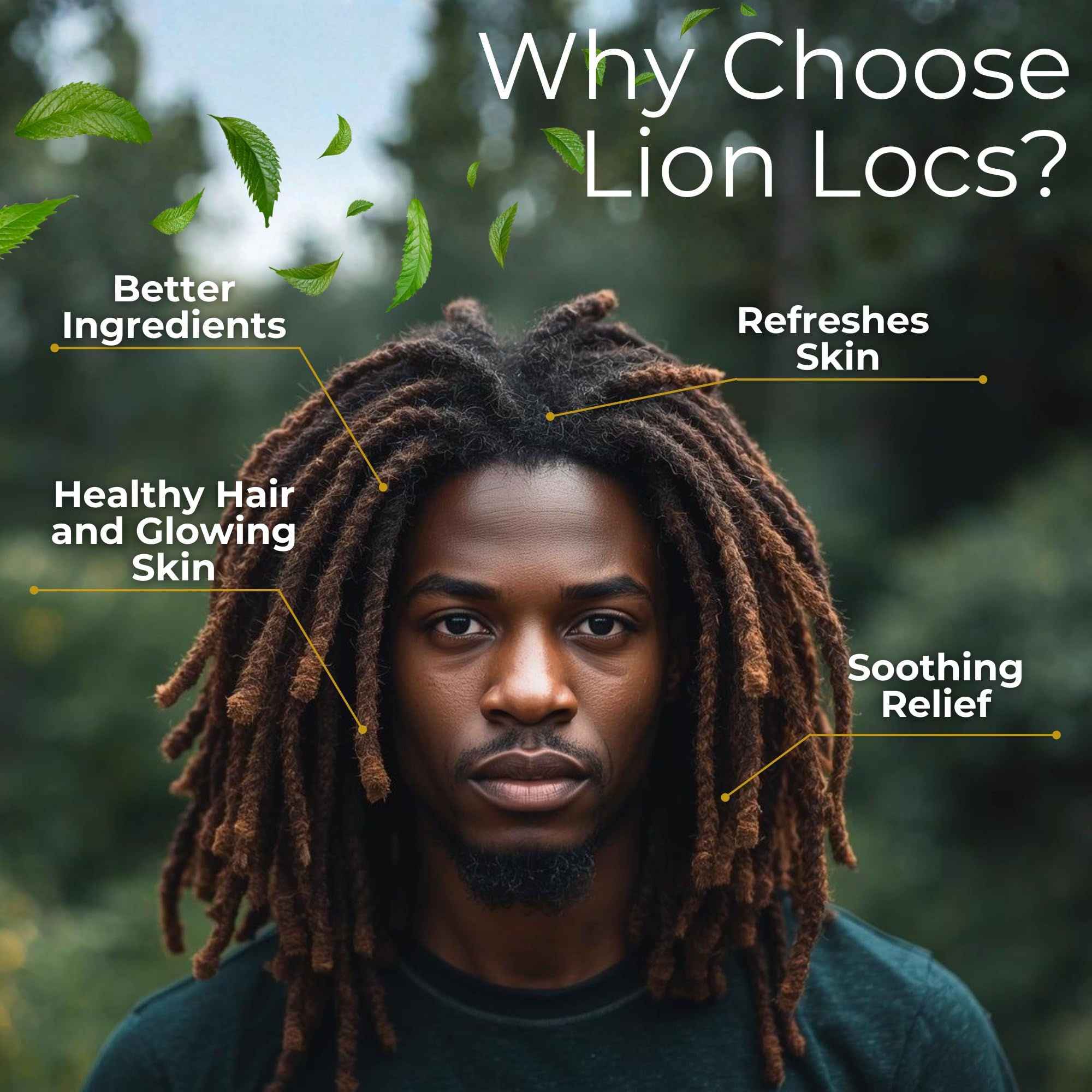 Beard Gains Lion Locs Rosewater Moisturizing Spray – Organic Vegan Rosewater for Locs & All Hair Types