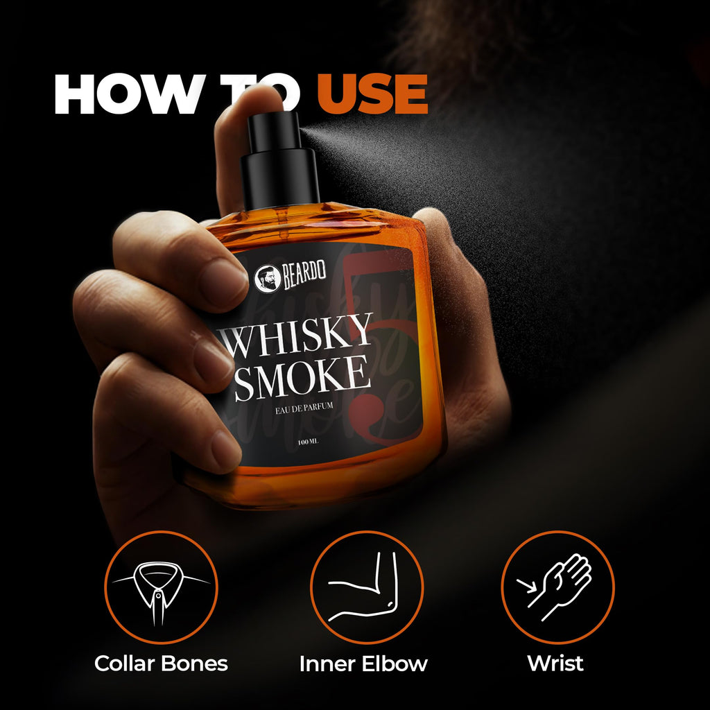 Beardo Whisky Smoke Perfume for Men | Long-Lasting Spicy Woody Oud | 100ml