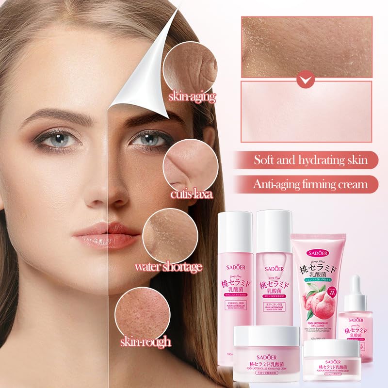 BeauBase Peach Skincare Collection – Hydrating & Nourishing Gift Set for All Skin Types