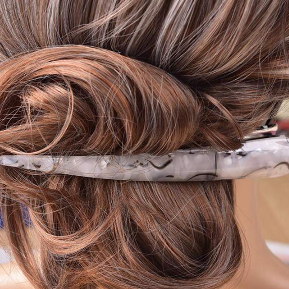 Beaupretty Alligator Hair Clips – 6pc Acrylic Duckbill Clips (Random Color) for Women & Girls