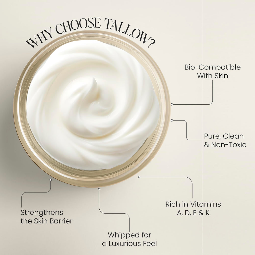 Beautiful Being SKIN GLOW — Grass-Fed Whipped Beef Tallow Moisturizer for Face & Body