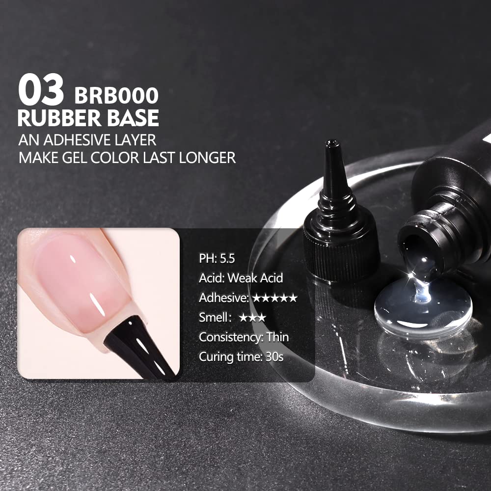 Beautilux Rubber Base Gel Coat 100ml — Clear 2-in-1 Base Coat & Rubber Base, 30s LED Cure