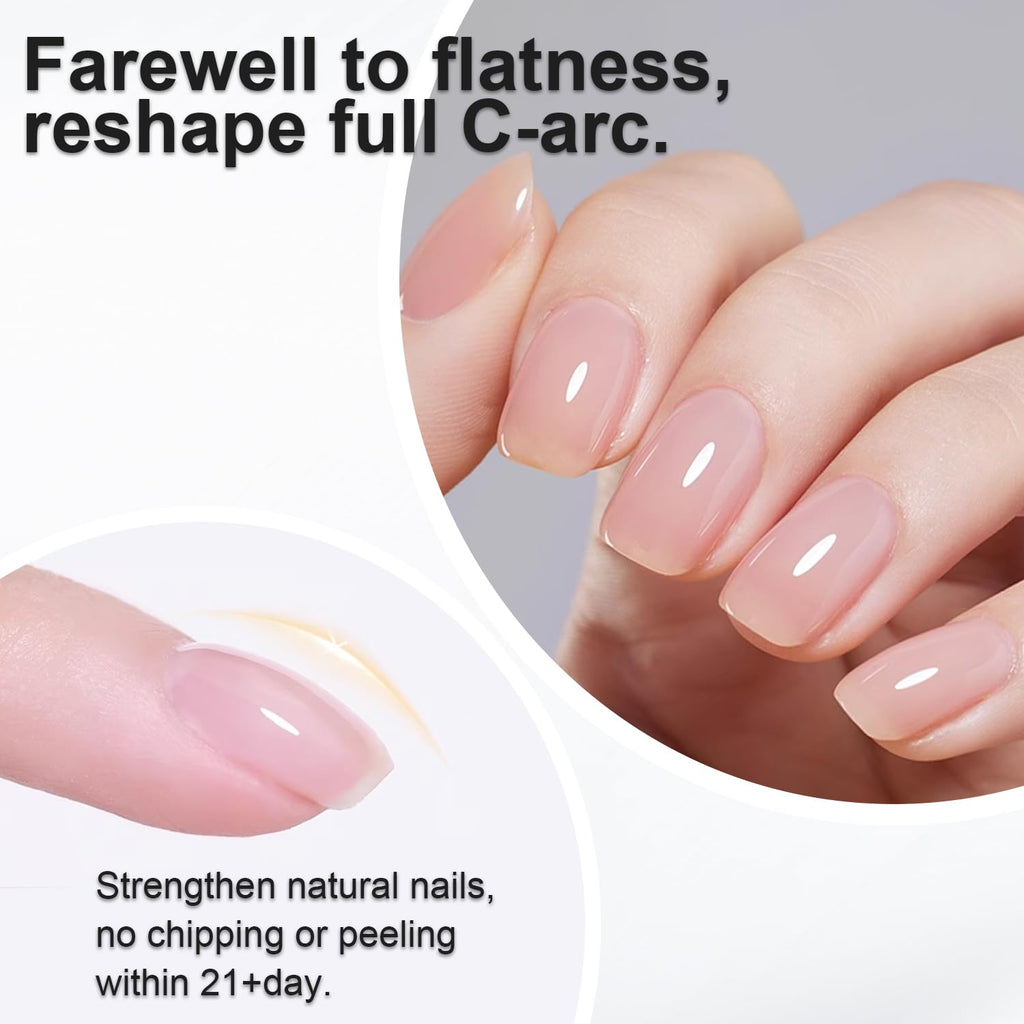 Beautilux Rubber Base Gel Coat 100ml — Clear 2-in-1 Base Coat & Rubber Base, 30s LED Cure