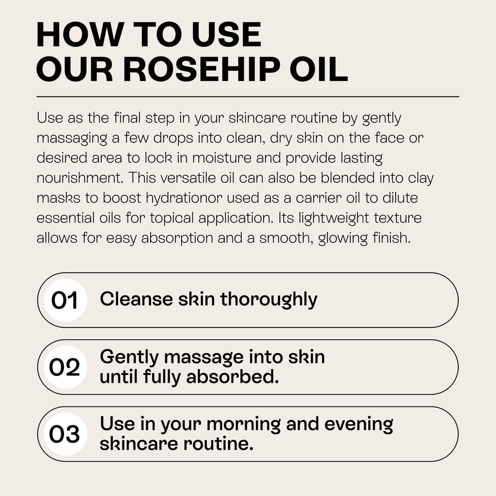 Beauts Rosehip Seed Oil – 100% Pure, Unrefined, 30 mL for Face, Skin & Hair
