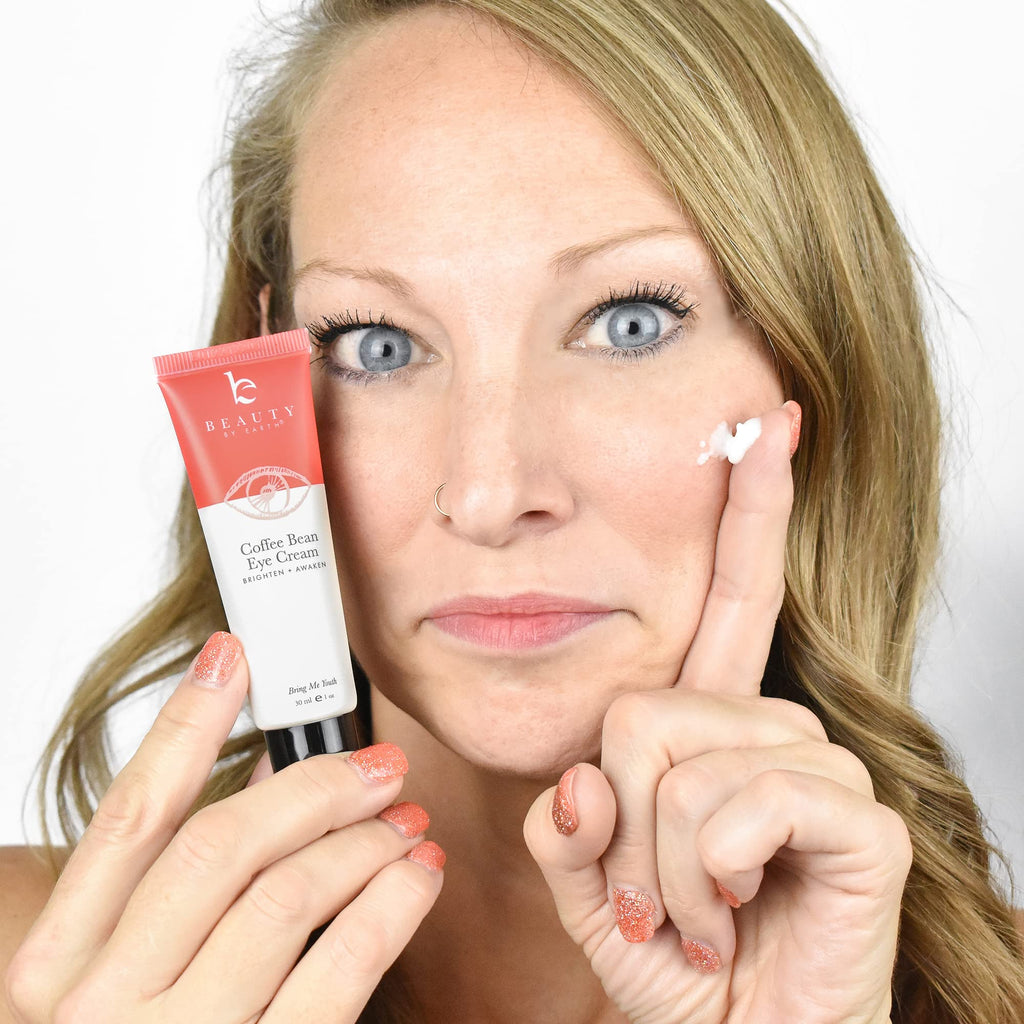Beauty by Earth Caffeine Eye Cream – Puffiness & Dark Circles, USA Made