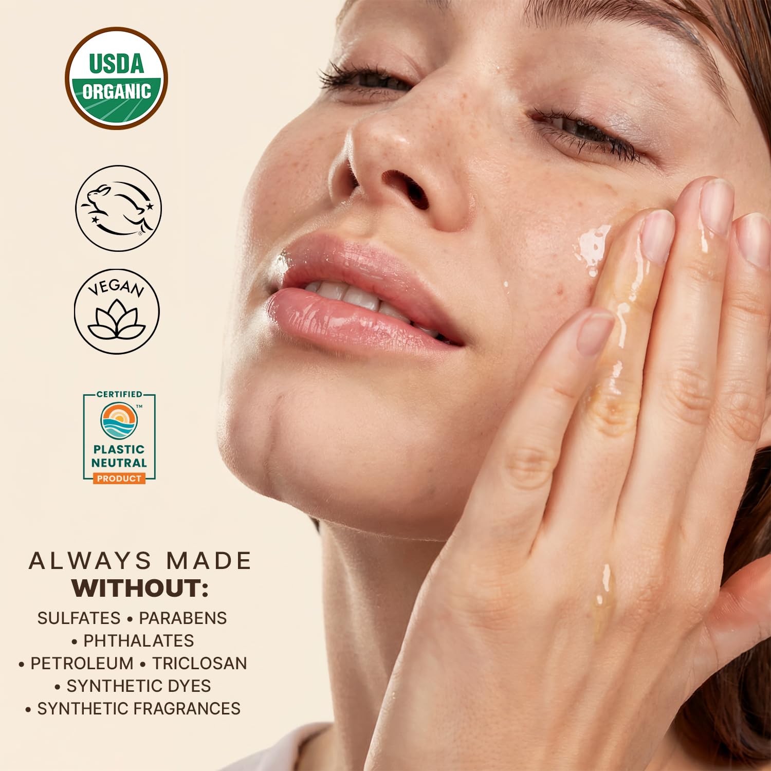 Beauty by Earth USDA Organic Face Oil – USA Made, Hydrating & Non-Comedogenic