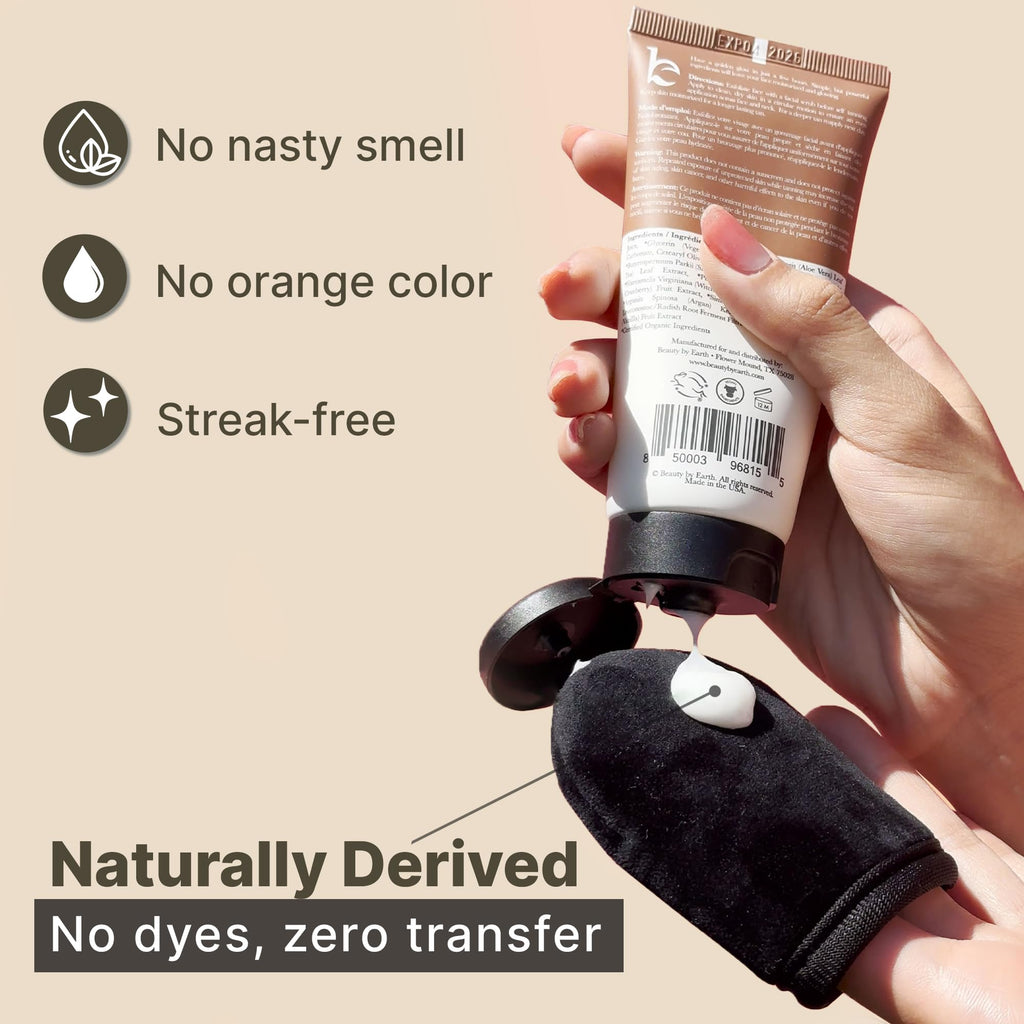 Beauty by Earth Face Tanner – USA Made, Natural & Organic Facial Self Tanner