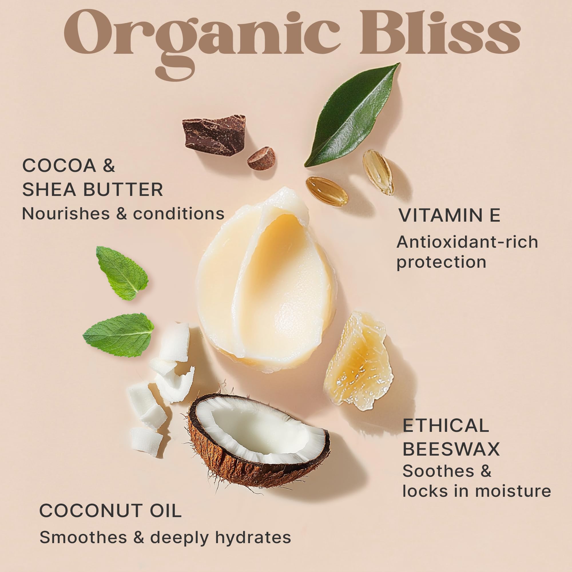 Beauty by Earth USDA Organic Peppermint Lip Balm | USA Made Lip Moisturizer