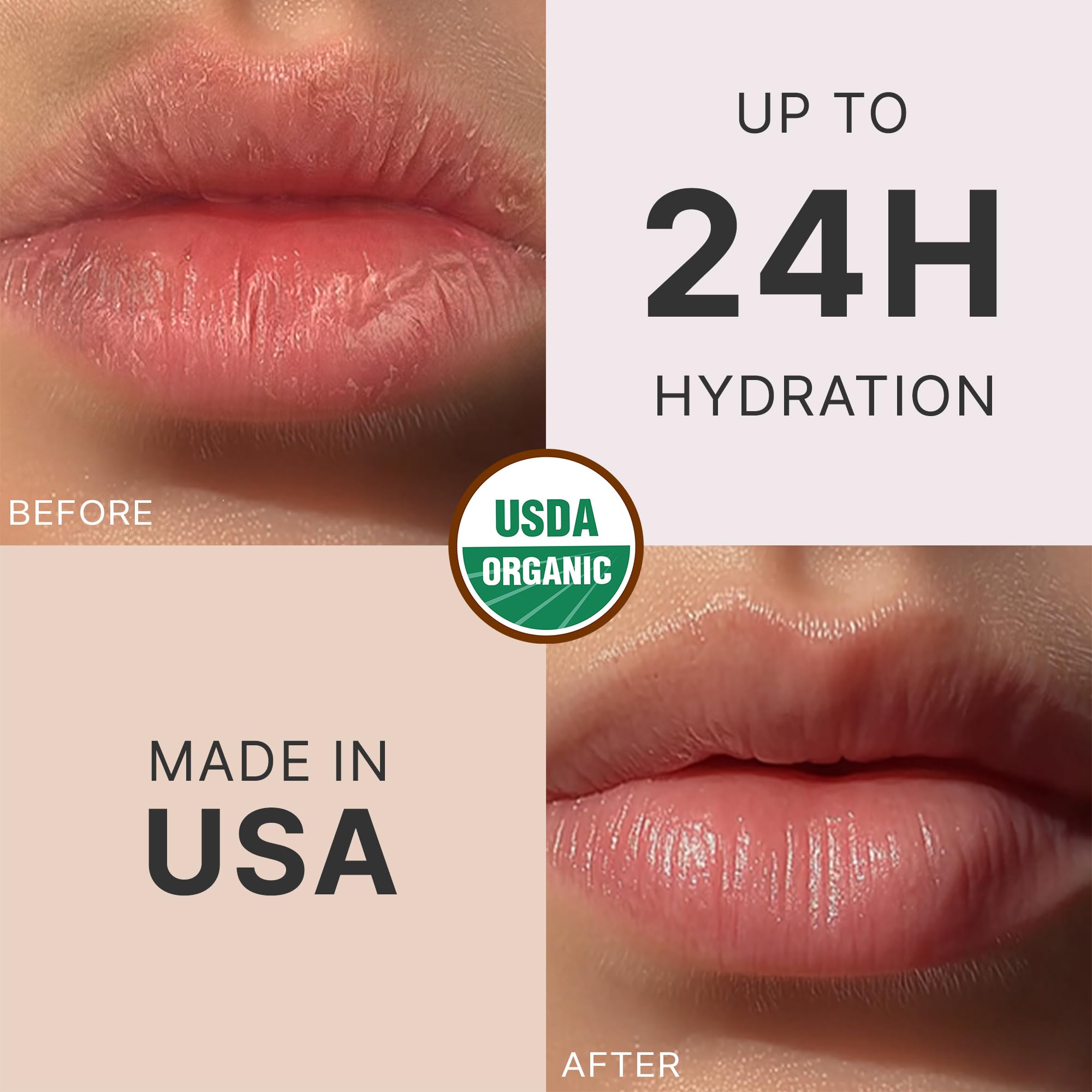 Beauty by Earth USDA Organic Lip Balm – USA Made Vanilla Beeswax Lip Balm