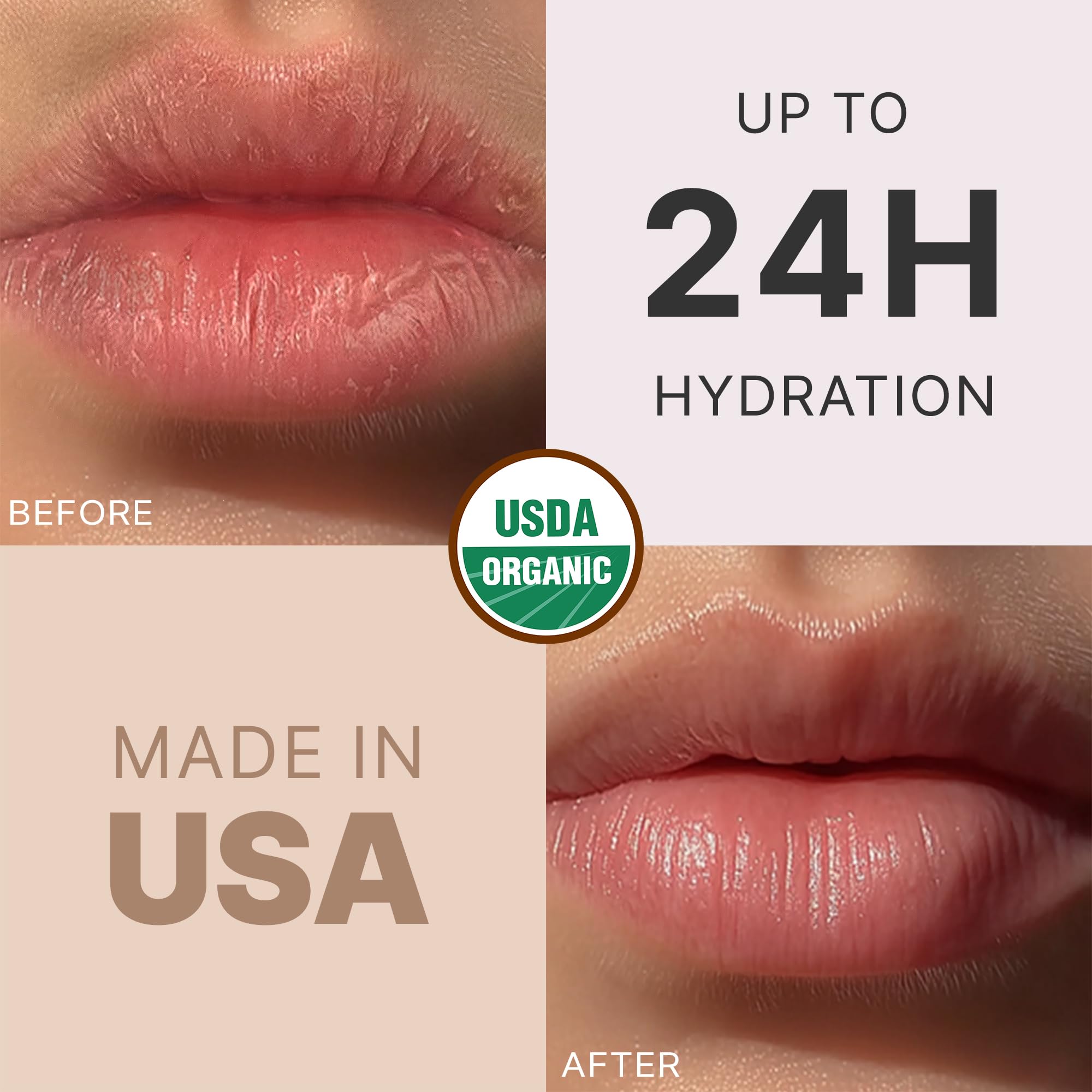 Beauty by Earth USDA Organic Peppermint Lip Balm | USA Made Lip Moisturizer