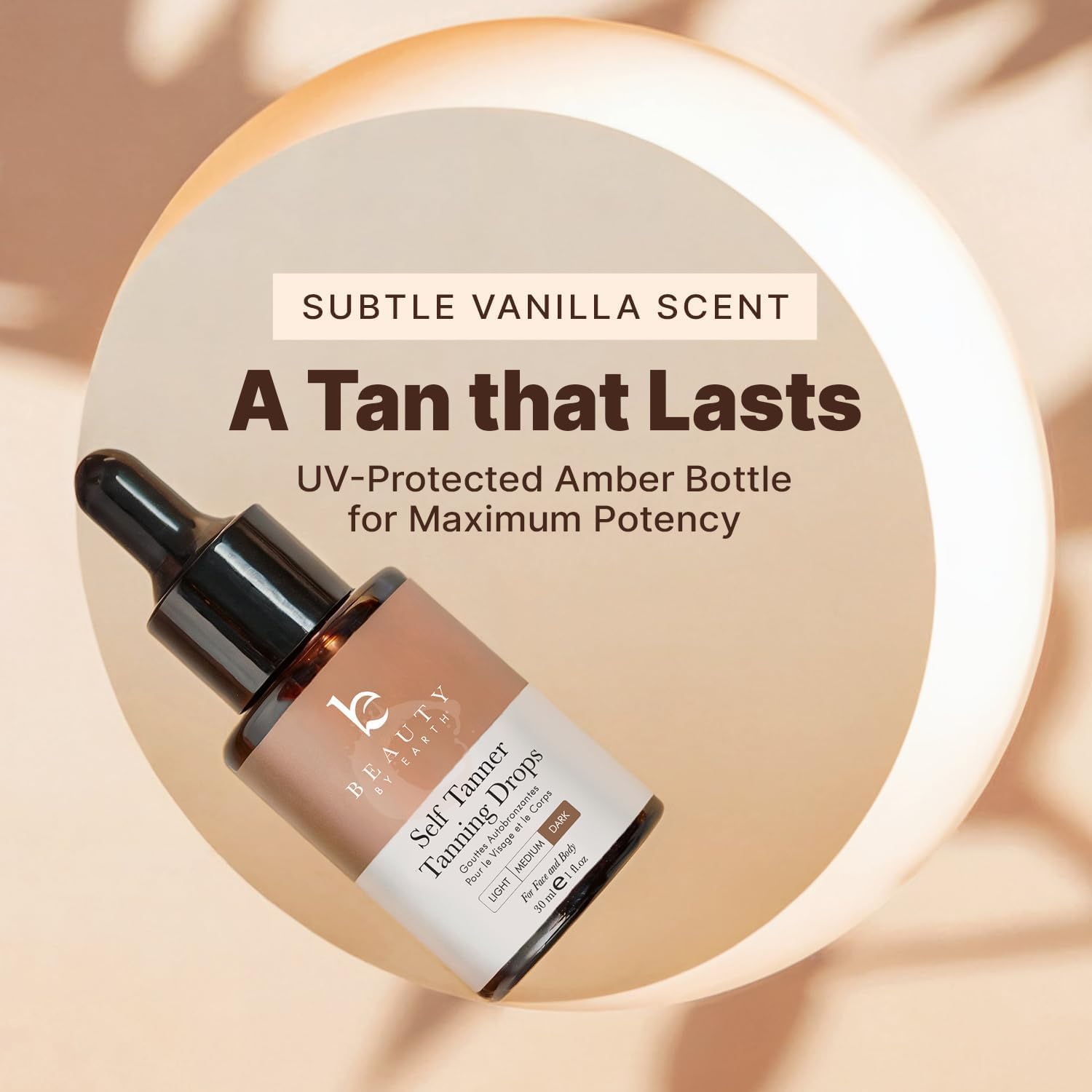 Beauty by Earth Ultra Dark Self Tanning Drops for Face – USA Made