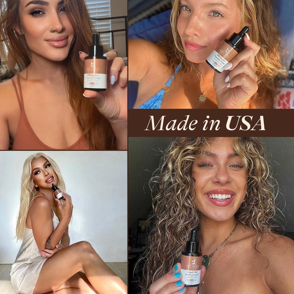 Beauty by Earth Ultra Dark Self Tanning Drops for Face – USA Made