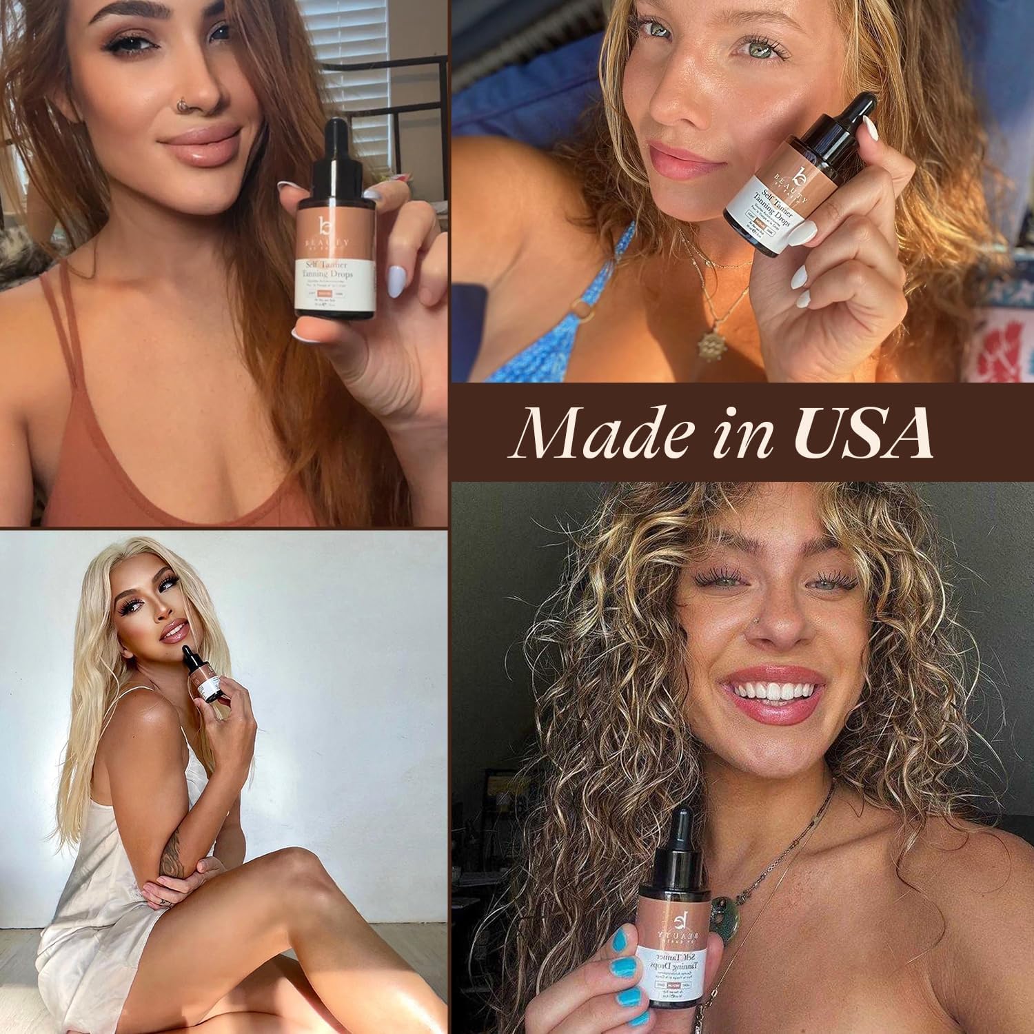 Beauty by Earth Ultra Dark Self Tanning Drops for Face – USA Made