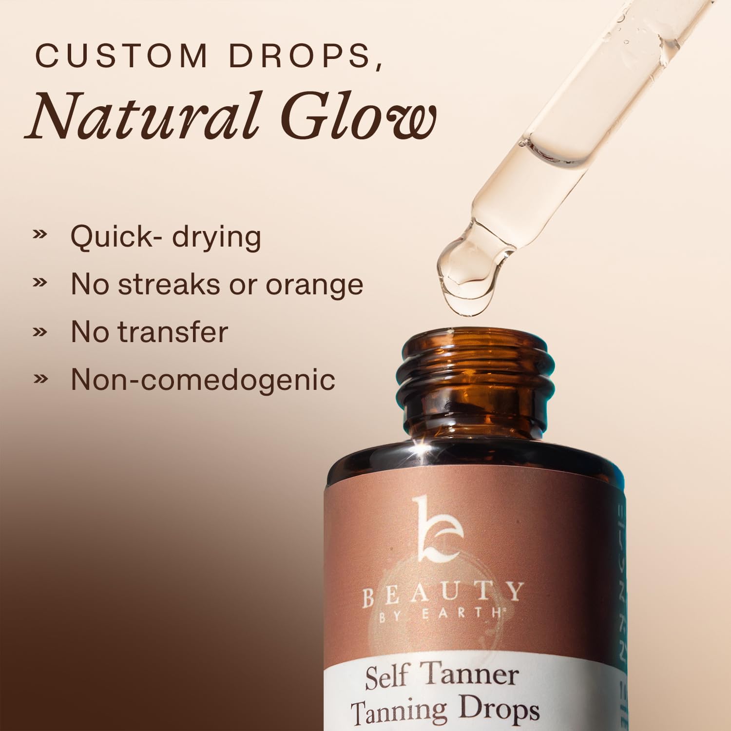 Beauty by Earth Ultra Dark Self Tanning Drops for Face – USA Made