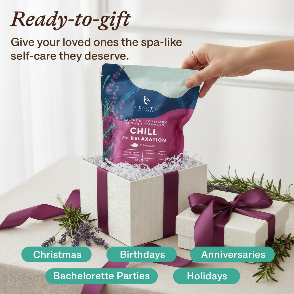 Beauty by Earth Shower Steamers – Lavender Aromatherapy, USA Made, Large Shower Bombs, Gift Idea
