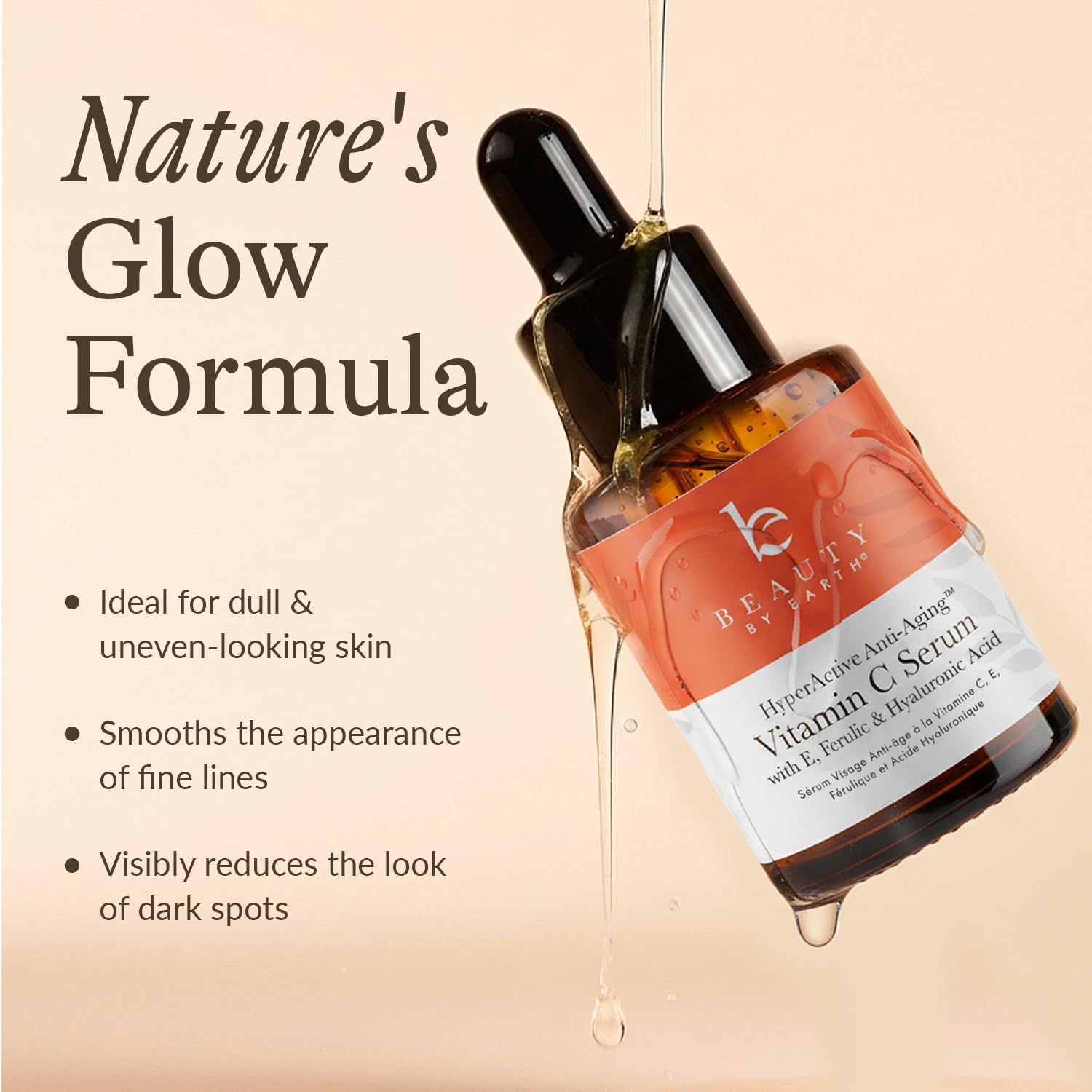 Beauty by Earth Vitamin C Serum – Made in USA, Organic & Brightening