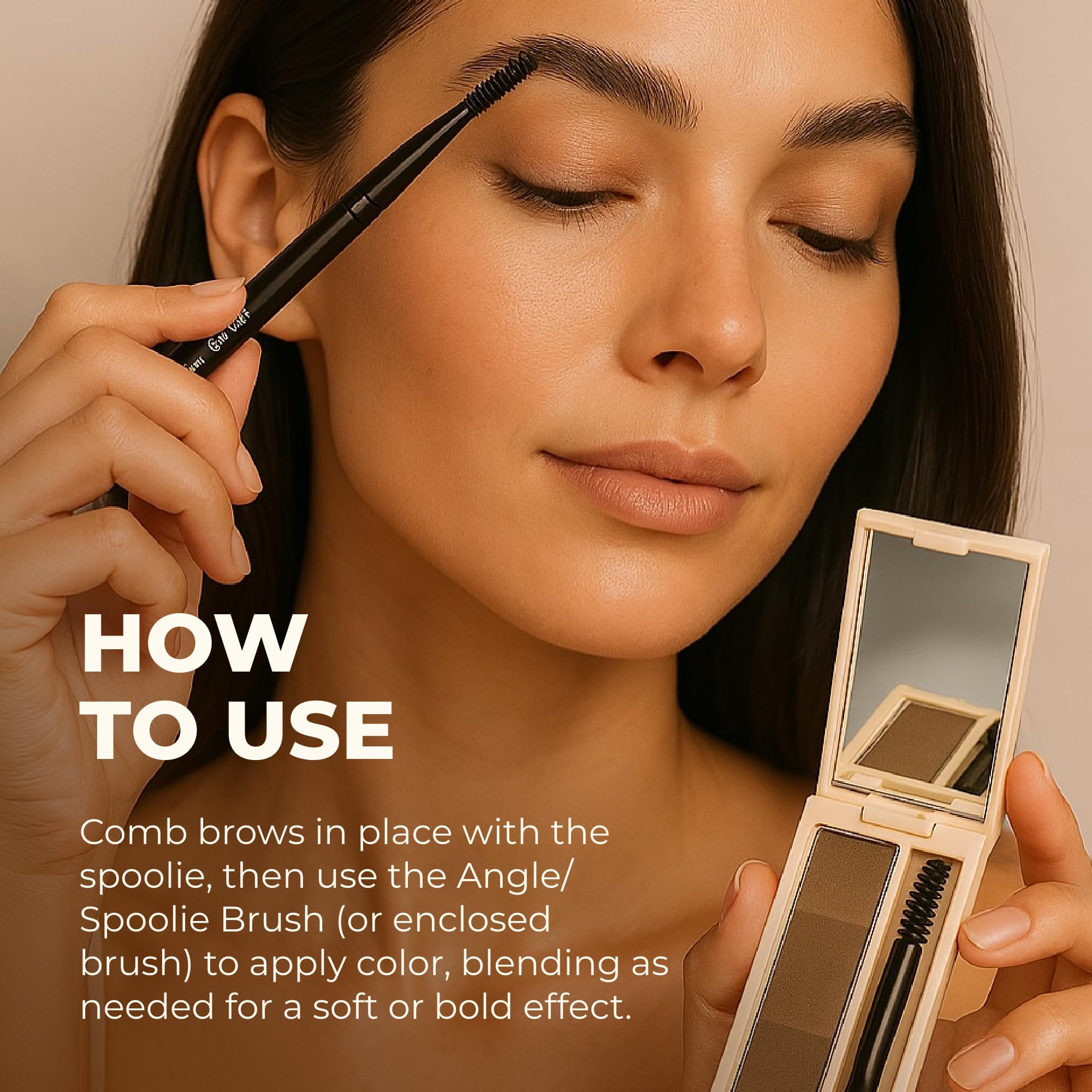 Beauty For Real Brow Max Ombre Powder Deep | Long-Wear, Vegan, Cruelty-Free & Paraben-Free
