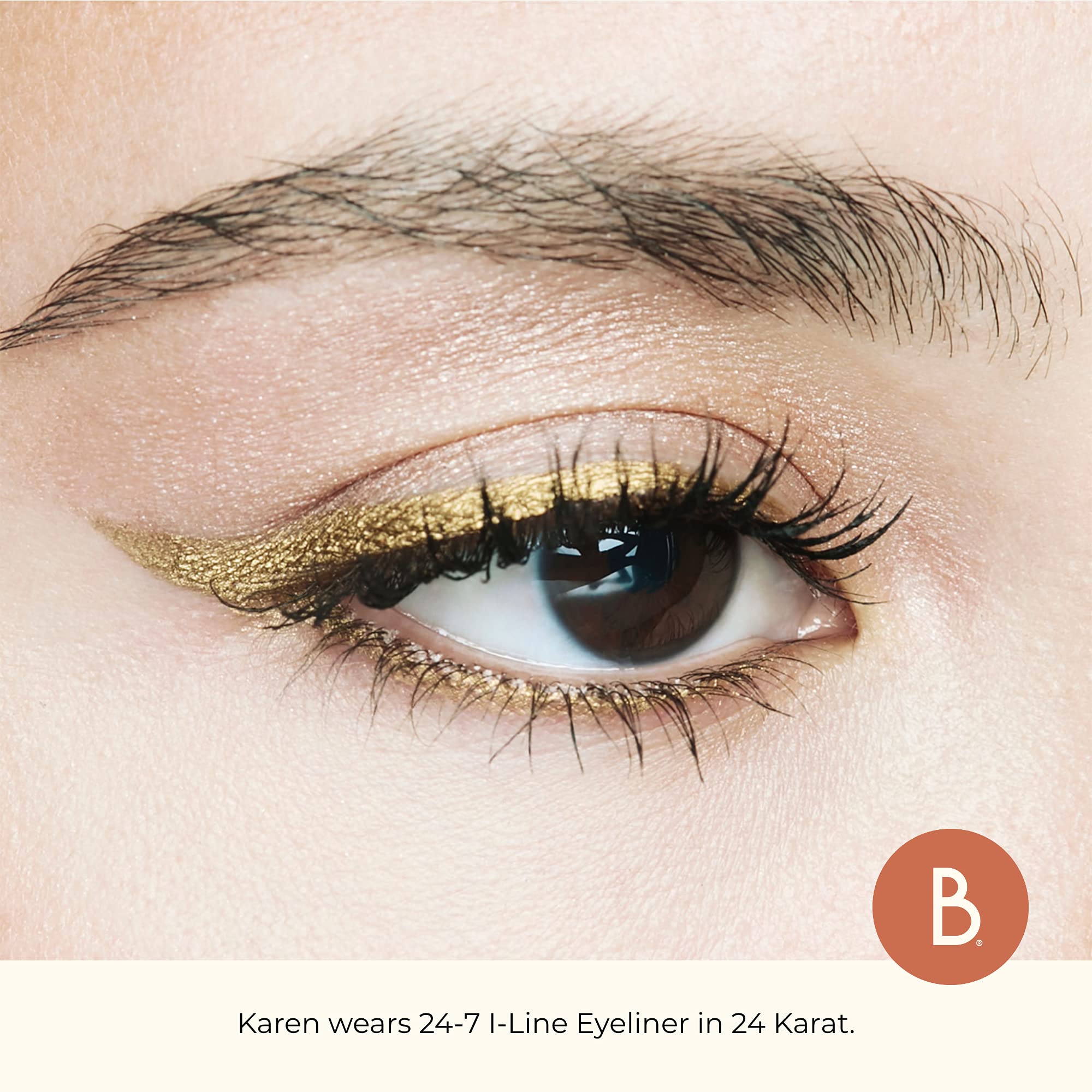 Beauty For Real I-Line 24-7 Eyeliner, 24 Karat Gold – Waterproof Gel