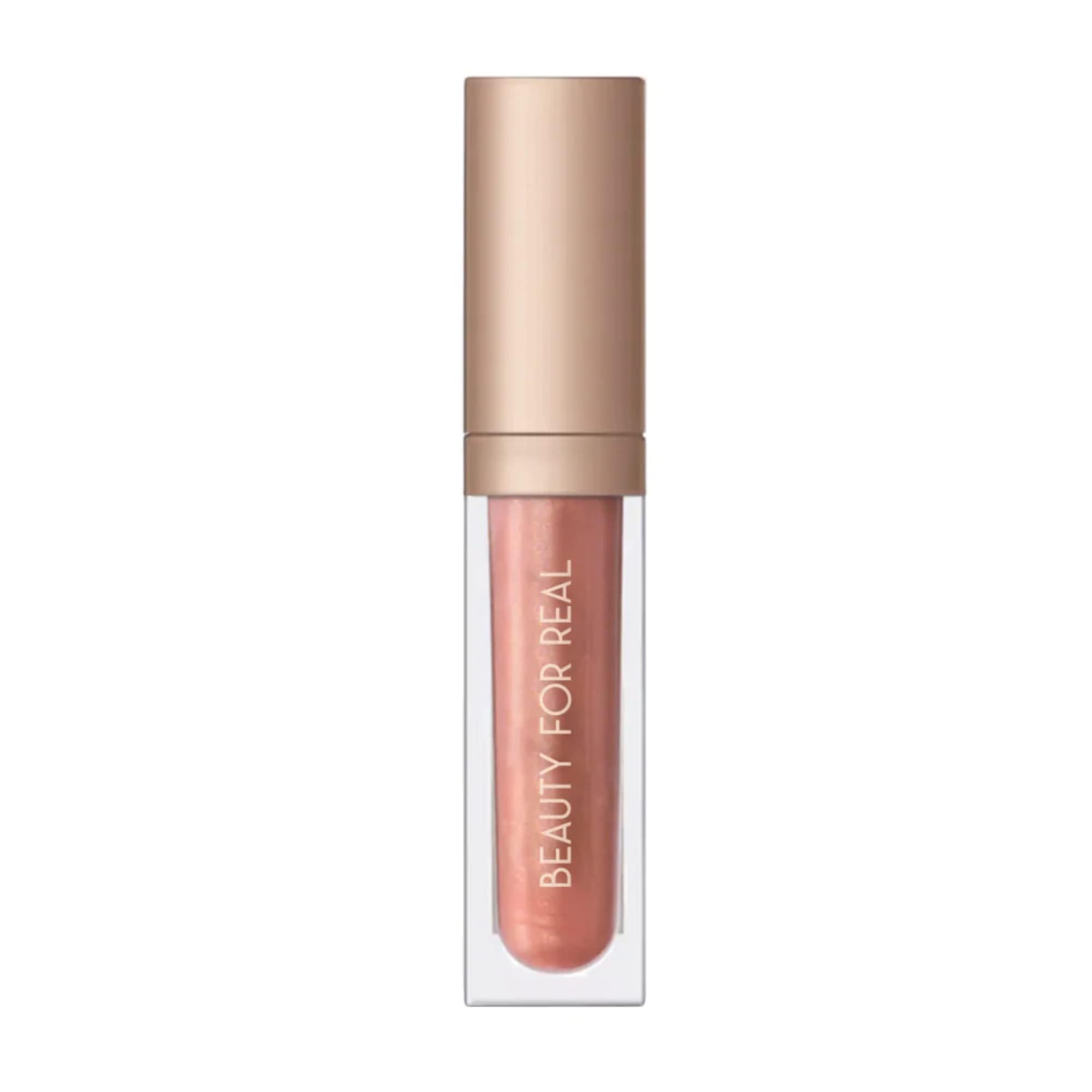 Beauty For Real Lip Gloss + Shine – Plumping High Shine Hydrating Gloss in Turned On – Cruelty Free 0.15 fl oz