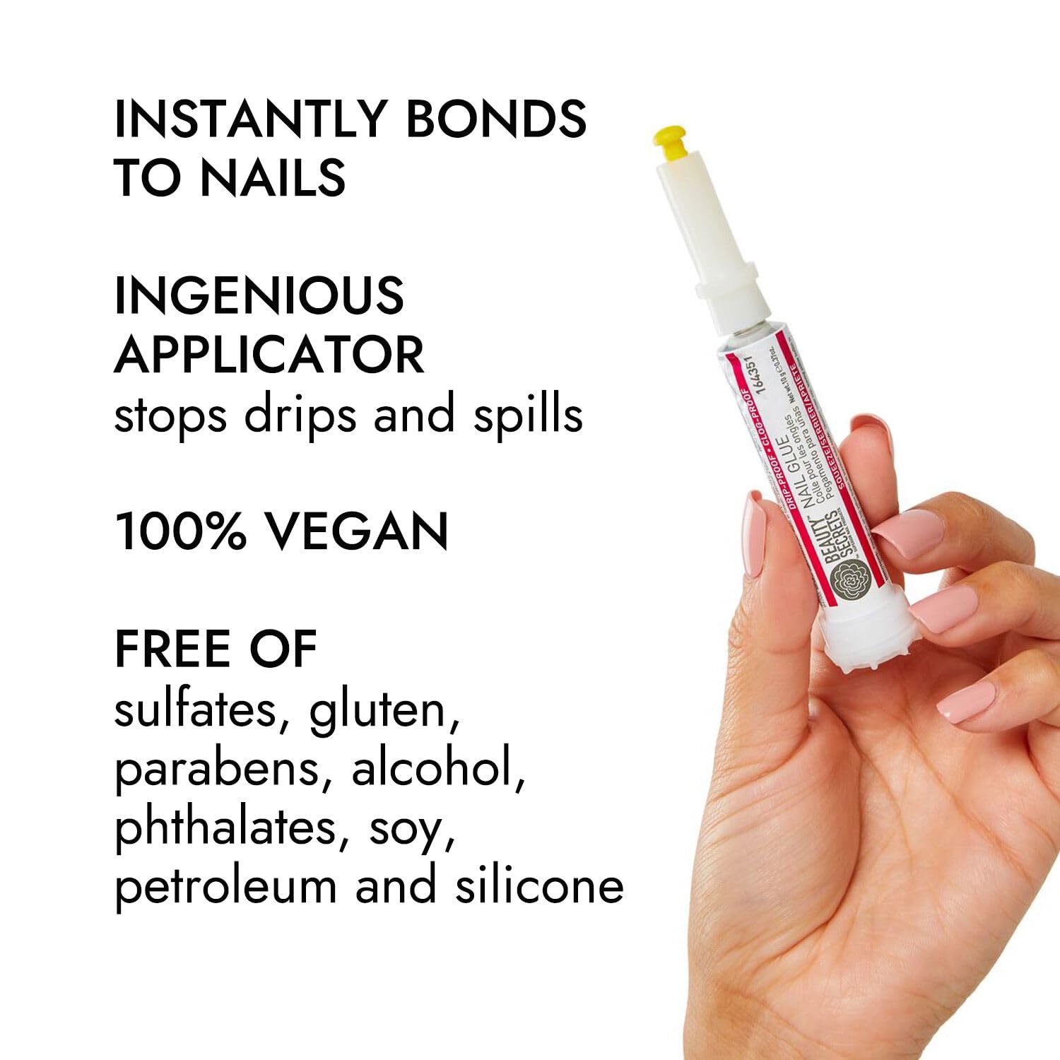 Beauty Secrets Drip & Clog Proof Nail Glue Bundle with File – 2 Pack