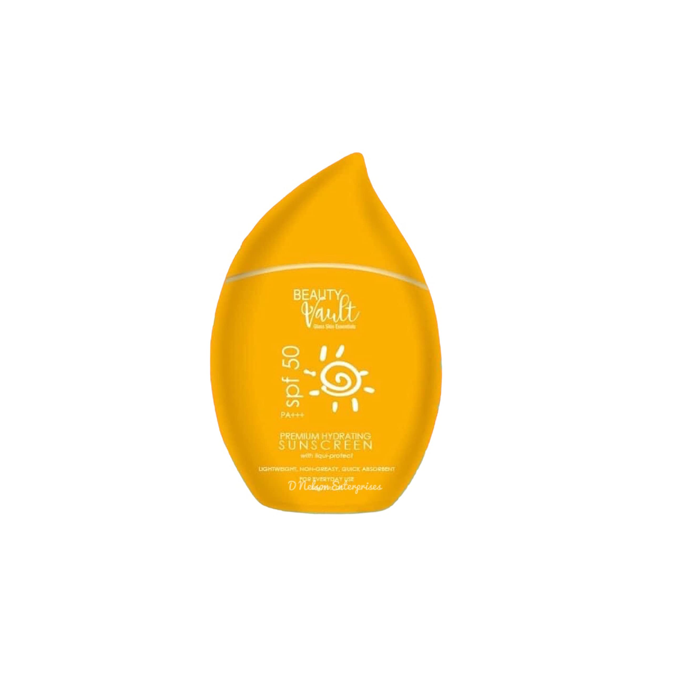 Beauty Vault Premium Hydrating Sunscreen SPF 50 PA+++ - 50g | Glass Skin Essentials