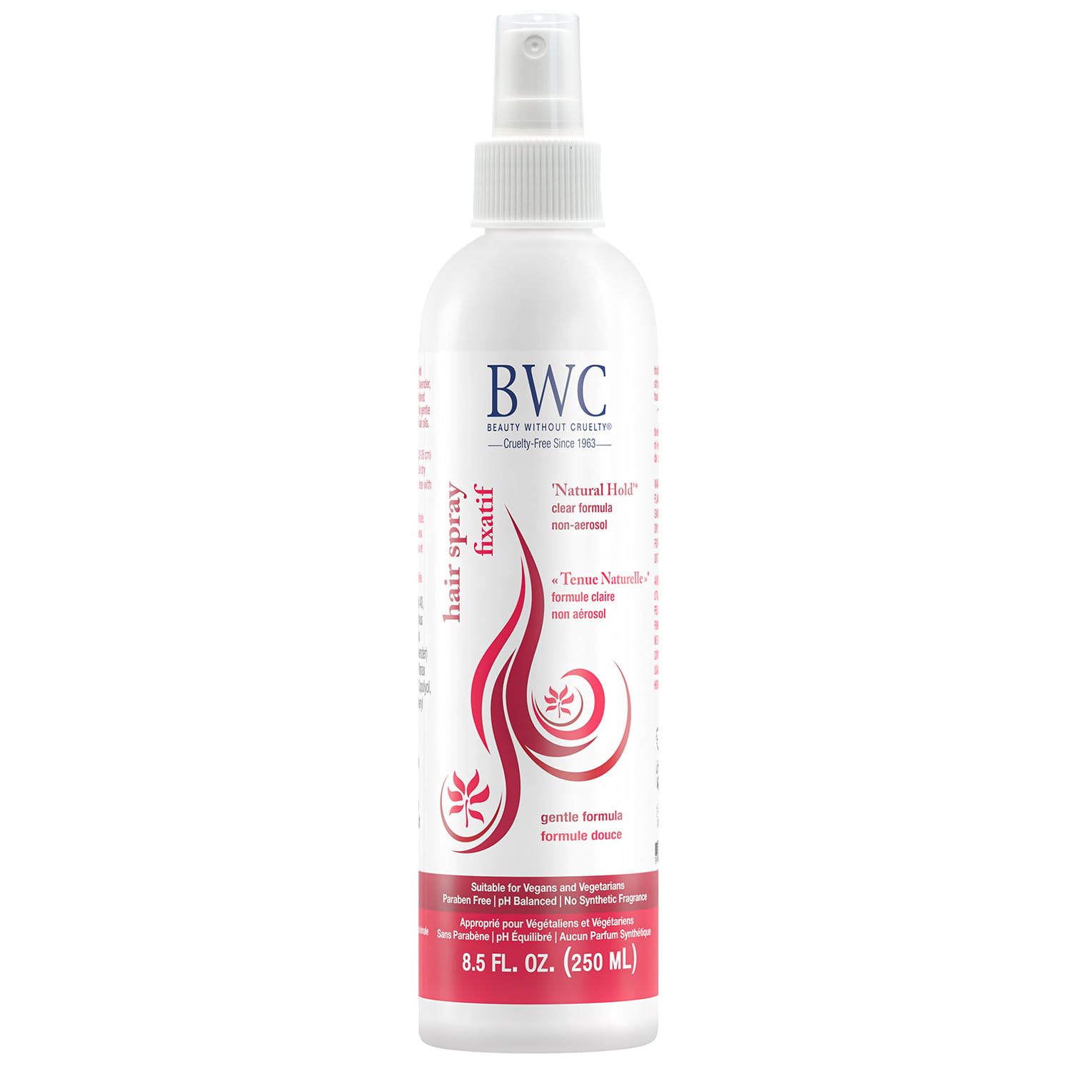 Beauty Without Cruelty Natural Hold Hair Spray – Non-Aerosol, Vegan & Cruelty-Free, 8.5 oz