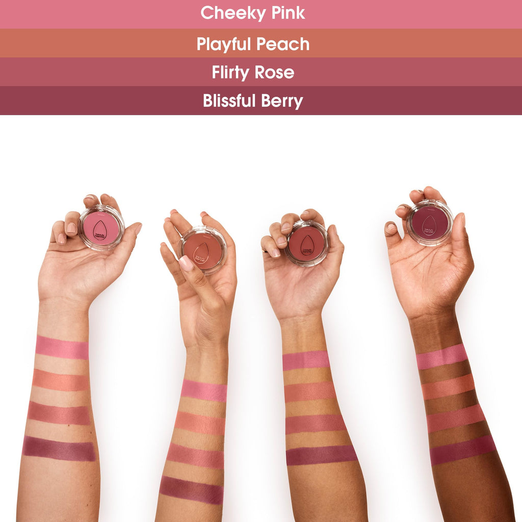 Beautyblender Bounce Liquid Whip Cream Blush in Flirty Rose | Buildable Dewy Color