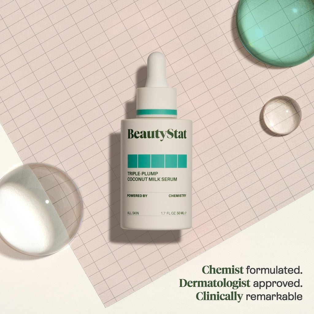 BeautyStat Coconut Milk Serum – Triple-Plump Hydration for All Skin Types | 1.7 Fl Oz