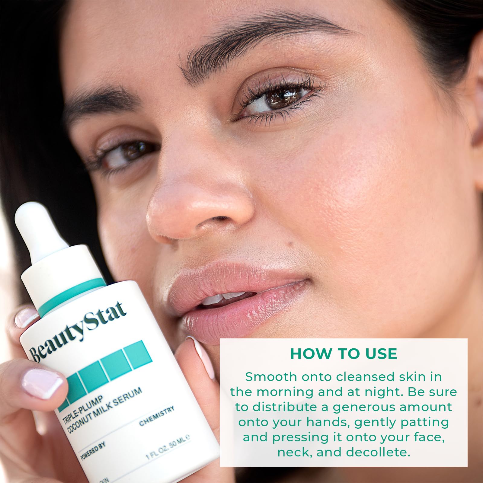 BeautyStat Coconut Milk Serum – Triple-Plump Hydration for All Skin Types | 1.7 Fl Oz