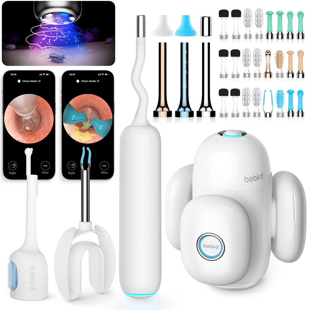 BEBIRD Home 30S Ear Care System – Flexible Scope, UVC Light & Visual Ear-Drops Kit