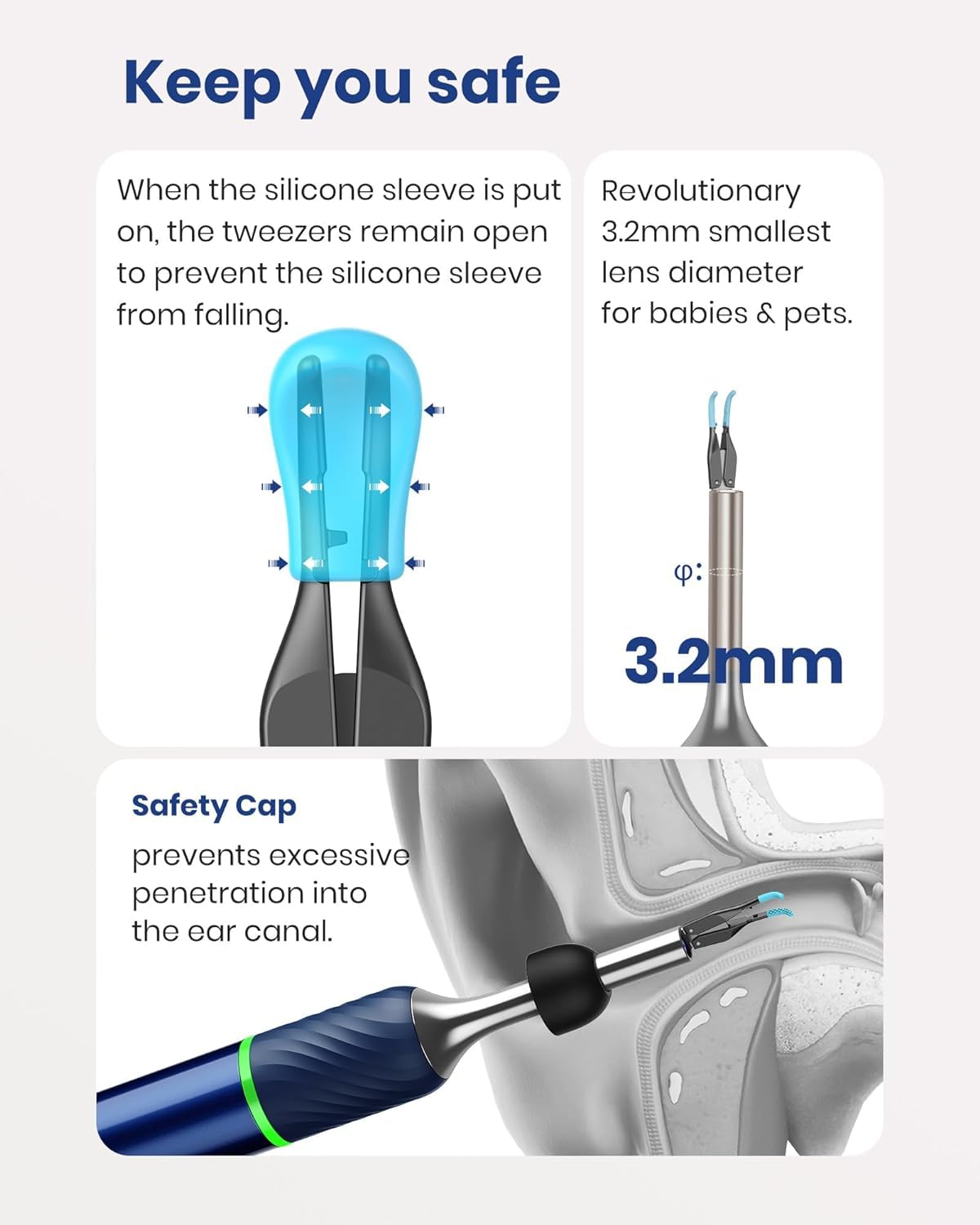BEBIRD Note5 Ear Camera Wax Removal — 10MP Ear Otoscope with Camera, 12 Silicone Ear Spoons
