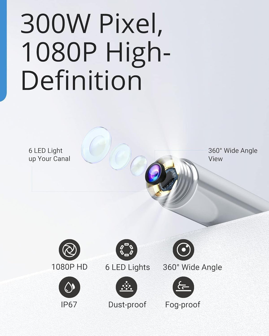 BEBIRD R1 Ear Wax Removal Tool with 1080P Camera & 6 LEDs