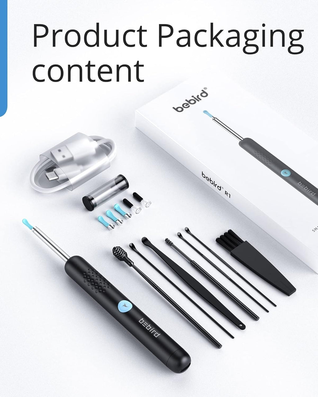 BEBIRD R1 Ear Wax Removal Tool with 1080P Camera & 6 LEDs