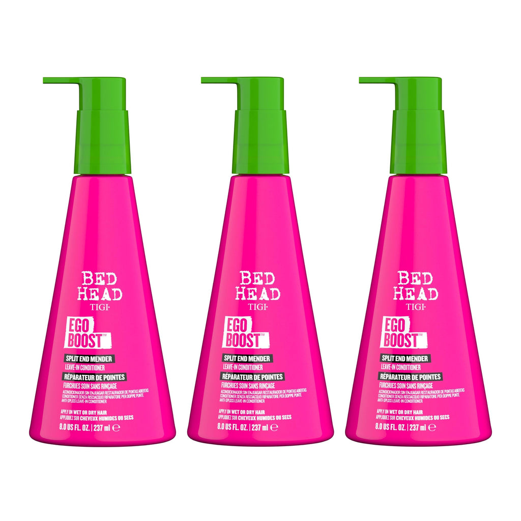 Bed Head Ego Boost Split End Mender & Leave-In Conditioner – 3 x 8 oz – For All Hair Types