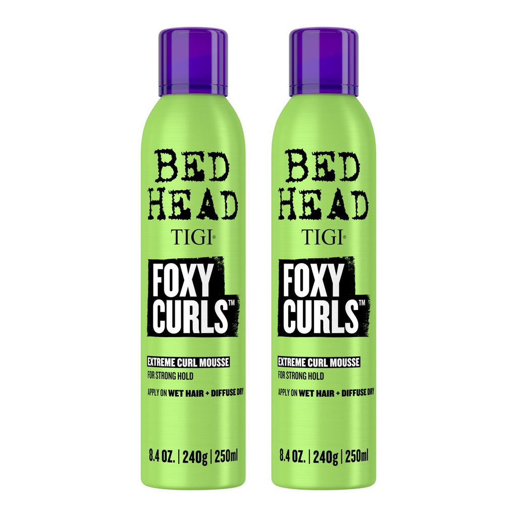 Bed Head Foxy Curls Mousse – Strong Hold for Frizzy & Curly Hair (2-Pack, 8.4 oz)