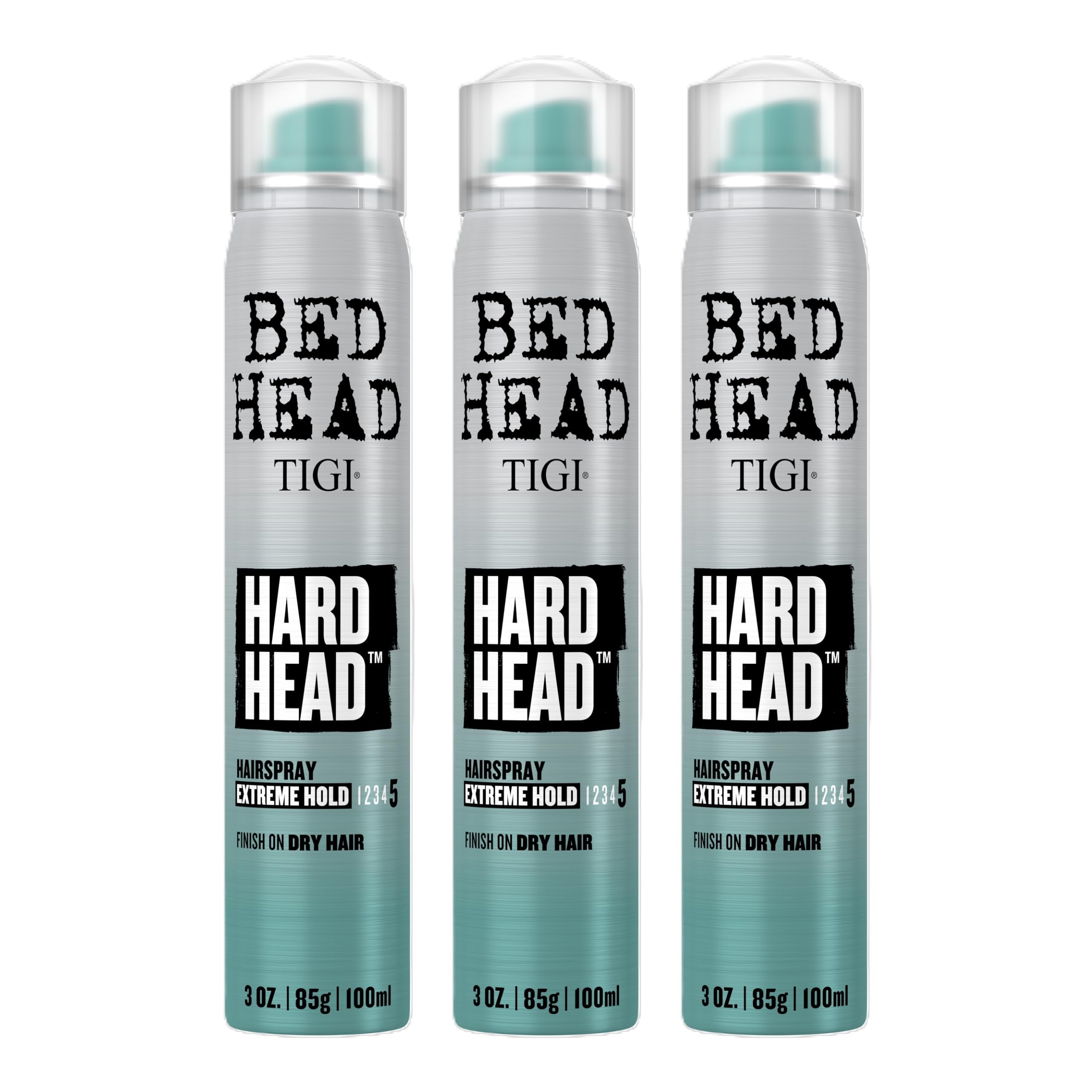 Bed Head by TIGI Hard Head Hairspray – Extra Strong Hold for All Hair Types | 3 oz (3 Pack)