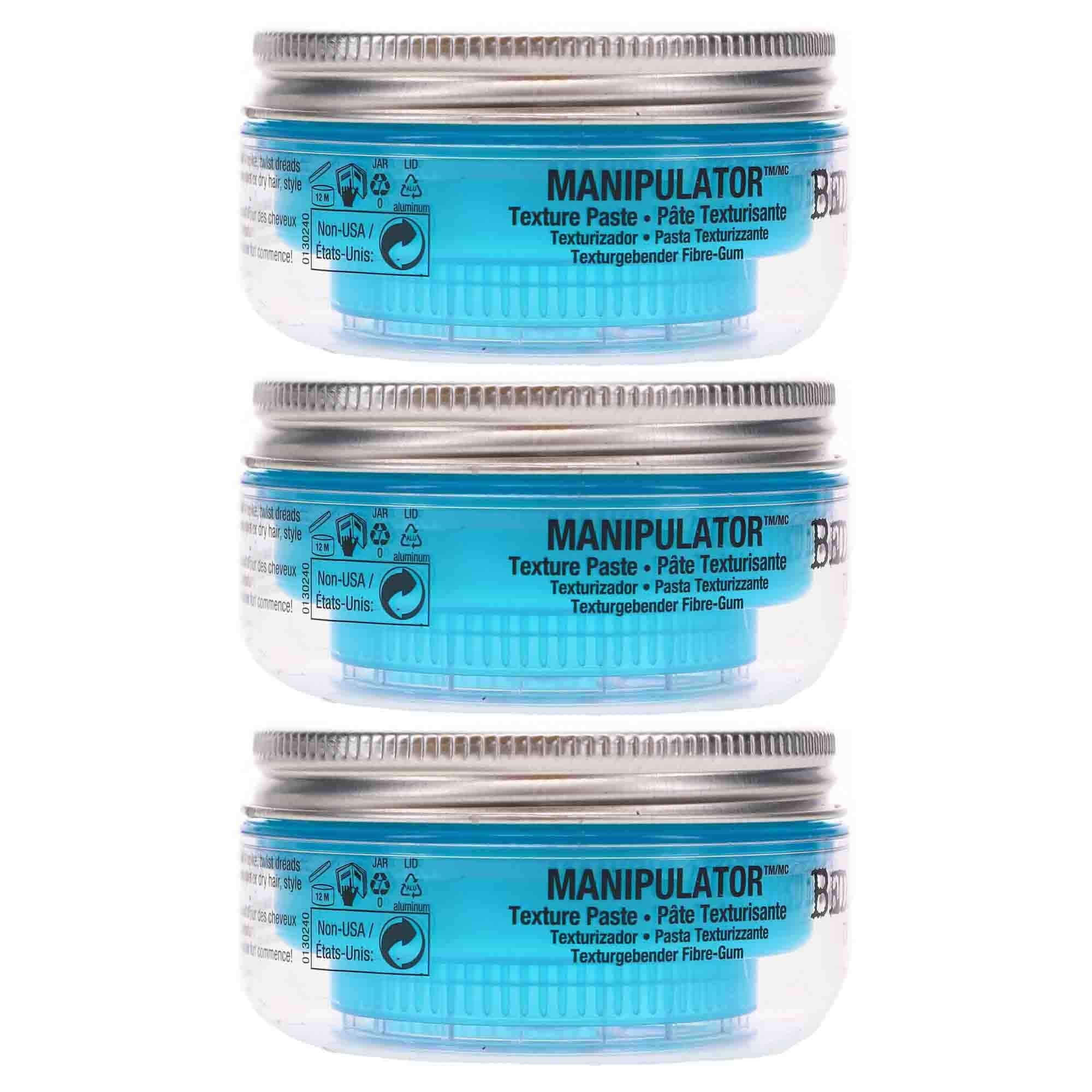 Bed Head Manipulator Texturizing Putty – Firm Hold Styling Putty for Short to Medium Hair (3-Pack, 2 oz each)