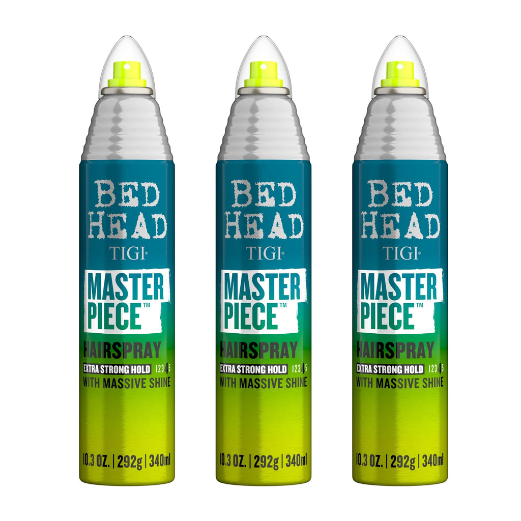 Bed Head Masterpiece Hairspray by TIGI – Extra Strong Hold & Glossy Finish (3 Pack, 10.3 oz each)